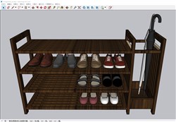 鞋柜鞋架的sketchup模型