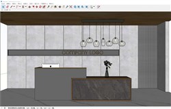 前台柜接待台的sketchup模型