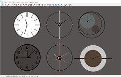 时钟挂钟的sketchup模型