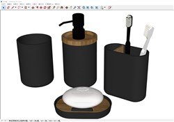 牙刷香皂沐浴露的sketchup模型