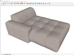 贵妃沙发的sketchup模型