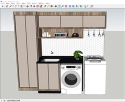 洗衣机洗衣柜的sketchup模型