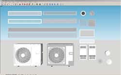 空调外机出风口SU模型