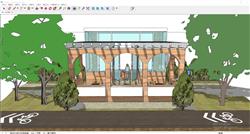 廊架亭子景观SU模型