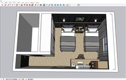 津巴布韦双人间卧室SU模型