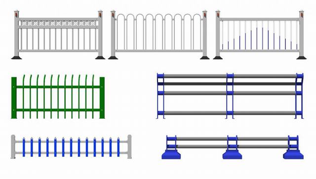 市政道路栏杆护栏SU模型 1