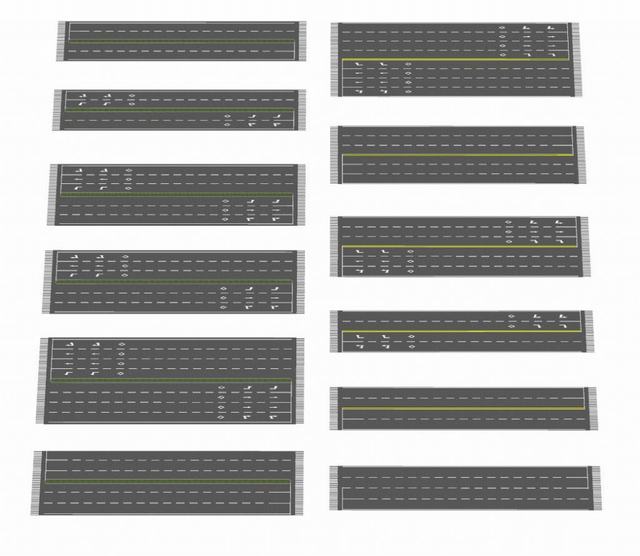 公路道路斑马线指示线SU模型 1