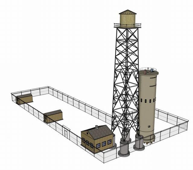 铁丝网发射塔的SU模型 1