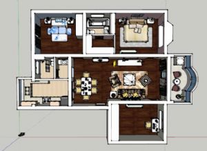 精致室内家装SU模型 免费sketchup模型下载