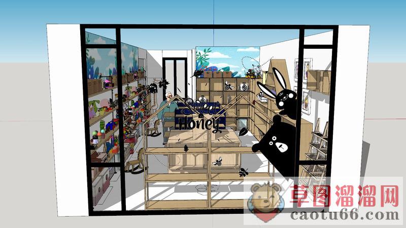 儿童玩具店商店空间SU模型