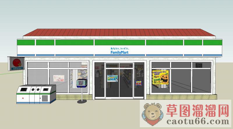 日本便利店超市SU模型 1