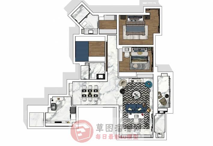 家装室内SU模型