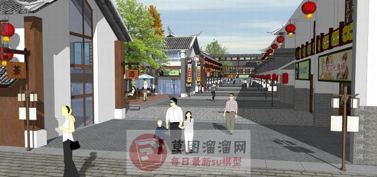 新中式农村建筑SU模型 1