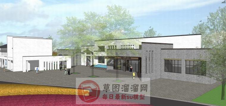 新中式农村建筑SU模型 4