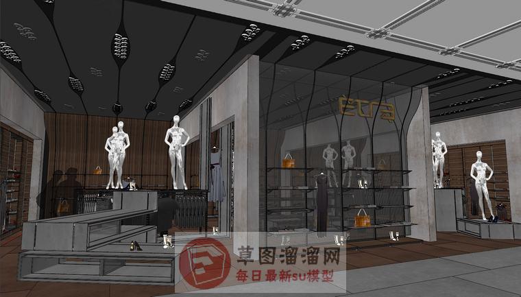 LOFT服装店SU模型 1