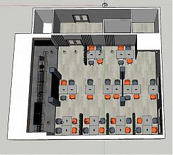 餐厅饮食店餐饮店SU模型 免费sketchup模型下载