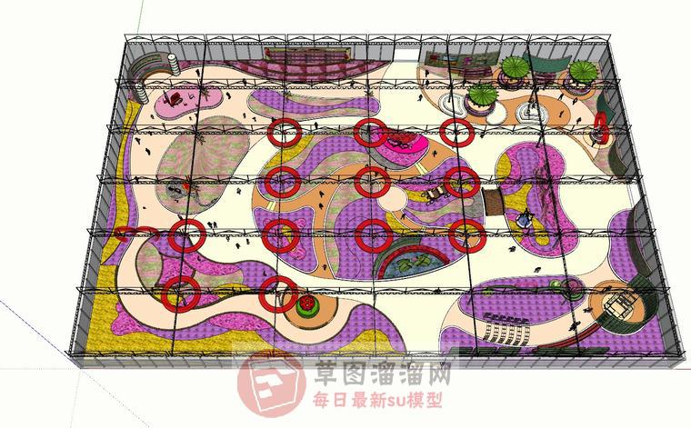 儿童游乐场SU模型 1