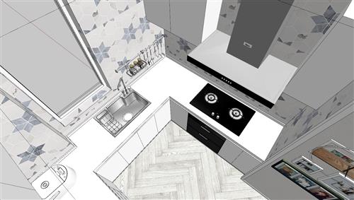 北欧风格家装户型SU模型 4