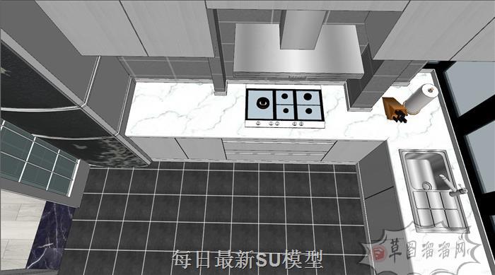 现代风格室内家装SU模型 6