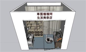 生发 美容 店门 门面