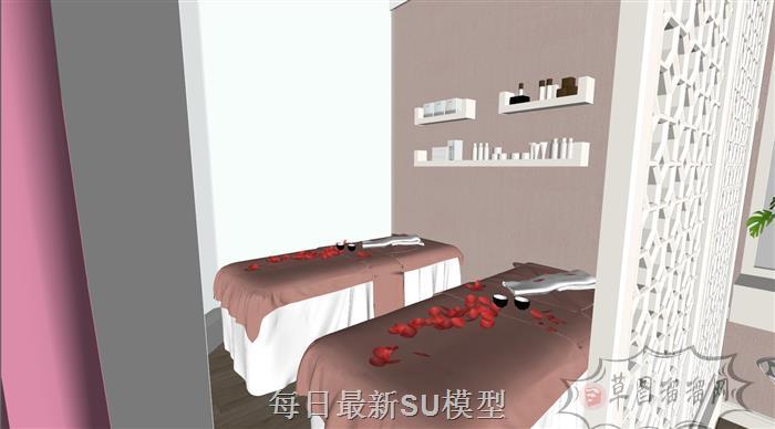 美甲店美容店美妆店SU模型 4