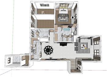 家装户型SU模型