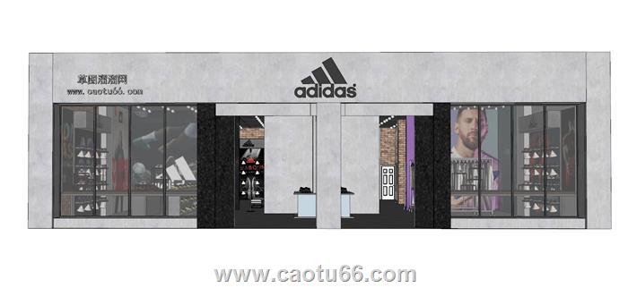 adidas阿迪达斯服装店SU模型 1