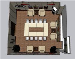 党建会议室SU模型