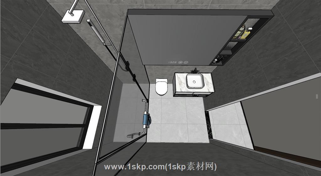 现代家装鸟瞰SU模型 5