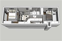 复式公寓家装SU模型