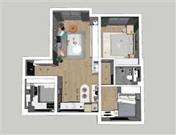 家装户型SU模型 免费sketchup模型下载