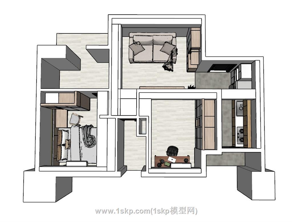 家装公寓SU模型