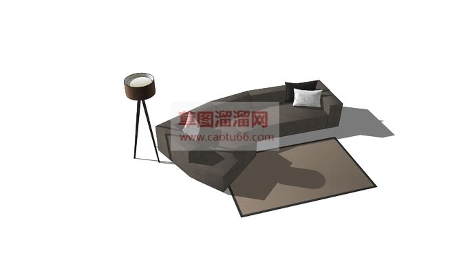 沙发家具落地SU模型 1