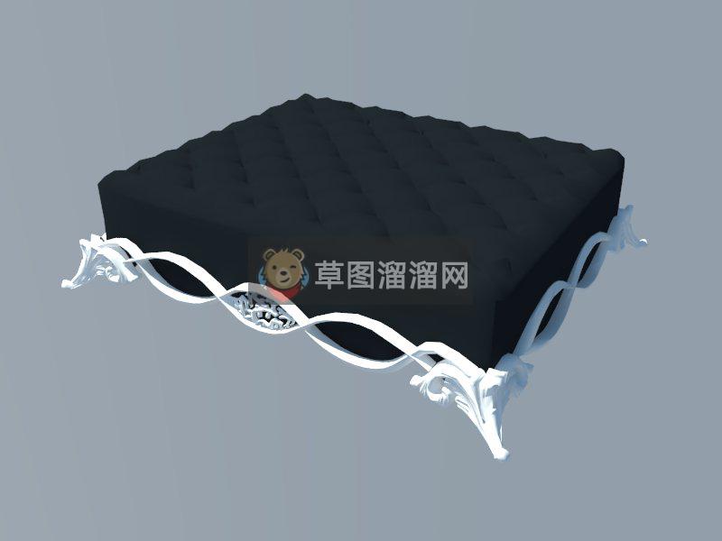 欧式脚踏沙发家具SU模型