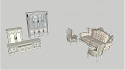 欧式沙发柜子SU模型