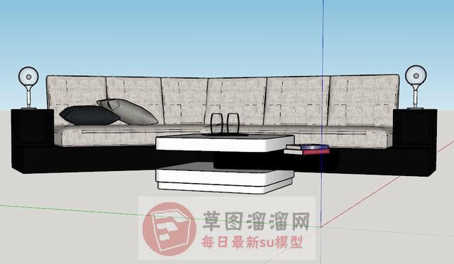 后现代沙发家具SU模型 2