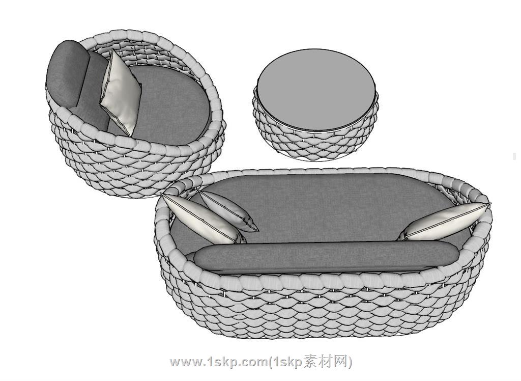 沙发SU模型 3