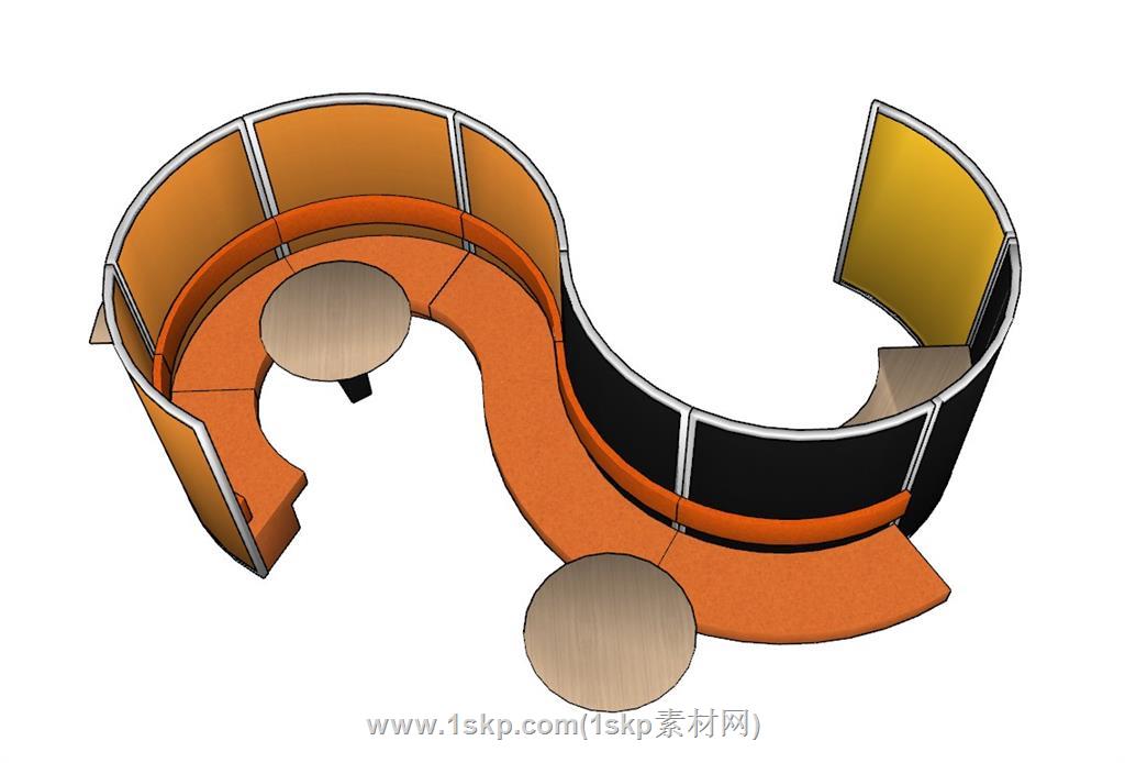 S形卡座SU模型 1