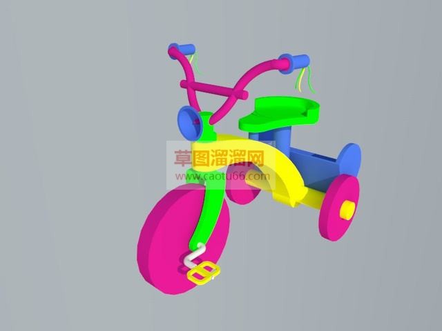 儿童玩具三轮车SU模型 1