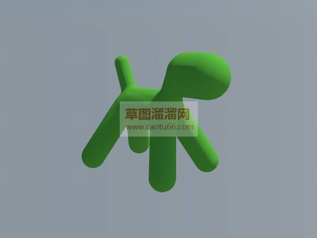 玩具小木马SU模型 1