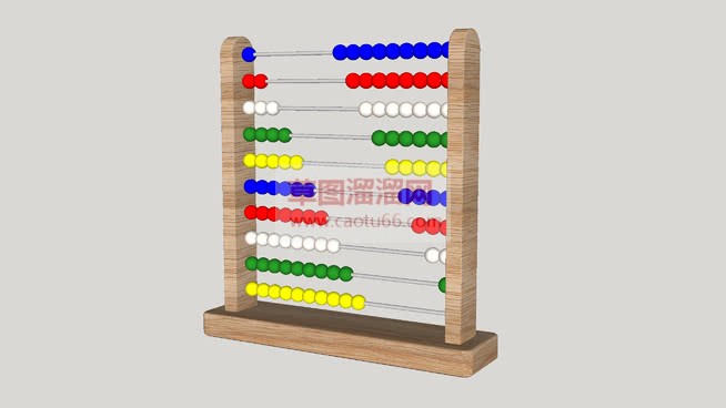 儿童玩具算盘SU模型 1