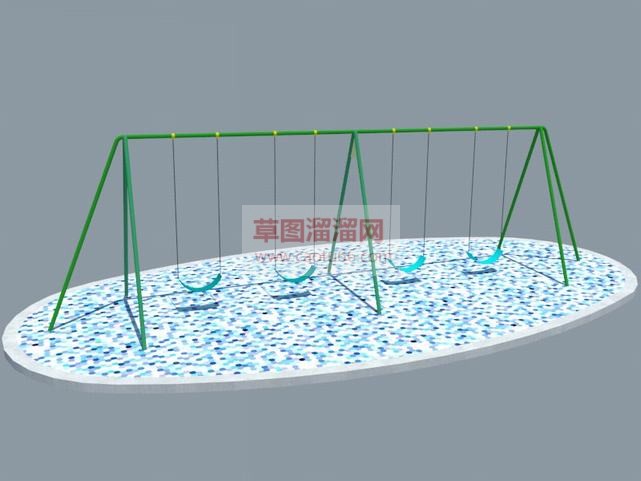 儿童秋千设施SU模型 1