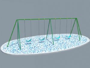儿童秋千设施SU模型