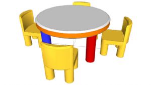 幼儿园儿童桌SU模型