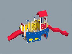 儿童滑滑梯游乐设施SU模型