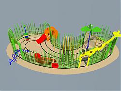小型儿童游乐区SU模型