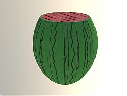 西瓜凳儿童凳子SU模型