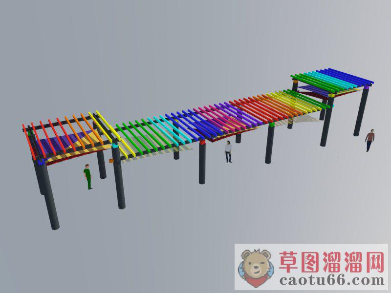 儿童廊架SU模型 1