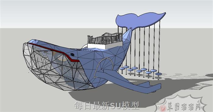 儿童鲸鱼造型SU模型 1