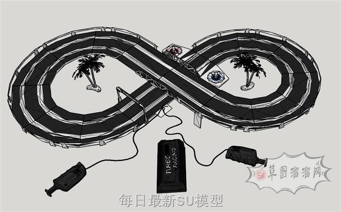 儿童玩具赛道SU模型 1